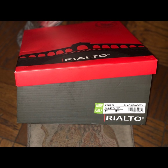 Rialto Womens Ferrell Leather Almond Toe Knee High Fashion Boots - Picture 5 of 5